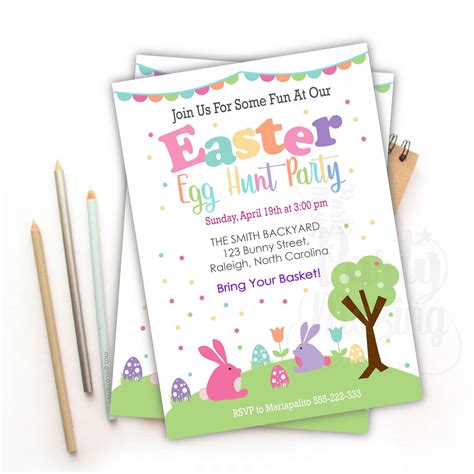 Easter Egg Hunt Invitation Free Printable