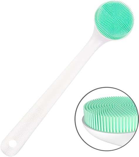 Cinlitek Silicone Body Scrubber Long Handle Back Scrubber