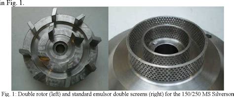 Figure 1 From Scaling Up Of Silverson Rotorstator Mixers Semantic