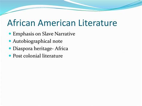 African American Literature Ppt Download