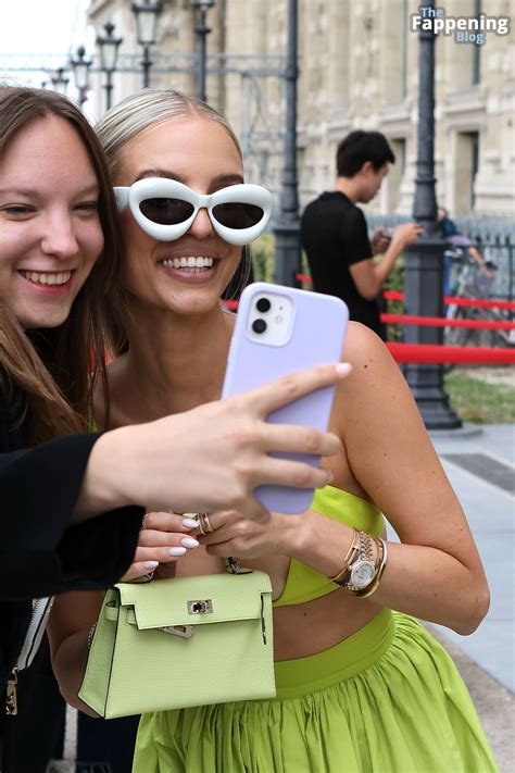 Leonie Hanne Flashes Her Areola At The Elie Saab Show In Paris