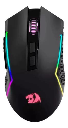 Ratón inalámbrico para juegos Redragon M693 RGB Trident negro