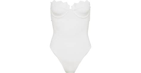 Vix Firenze Imani Strapless One Piece Swimsuit In White Lyst