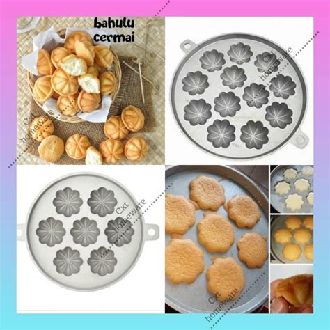 Traditional Aluminium Bahulu Mould Mangosteen Mould Acuan Kuih Bahulu