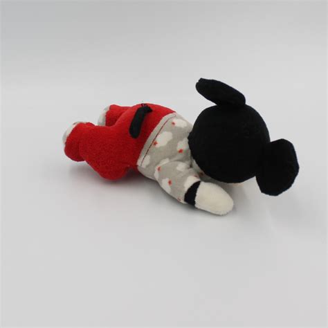 Doudou Mickey Rouge Gris Noir Allong Disney Nicotoy