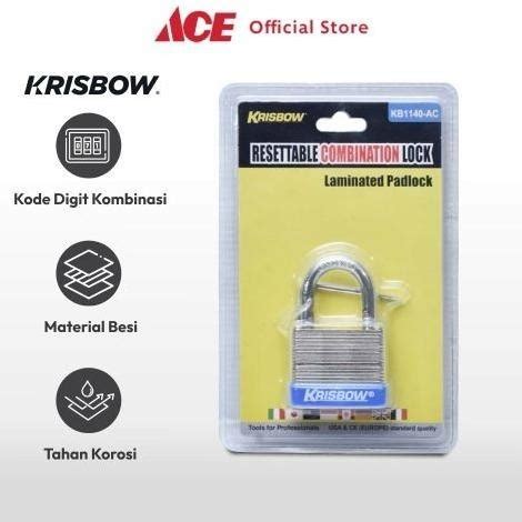 Jual New Produk Ace Krisbow Gembok Laminasi Kombinasi Angka 4 Cm