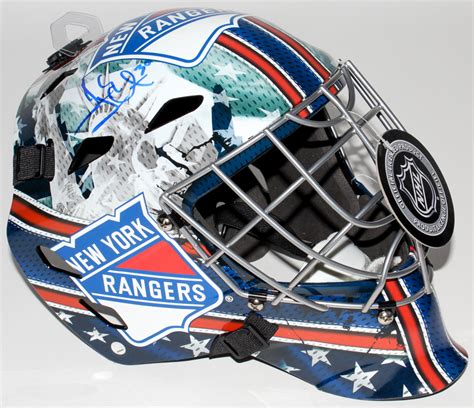 Henrik Lundqvist Signed Rangers Full Size Goalie Mask Steiner Hologram