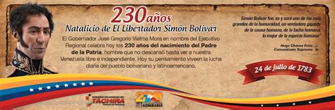 Protección Civil Táchira 230 AÑos Natalicio De El Libertador SimÓn BolÍvar