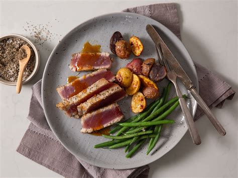 Balsamic Dijon Tuna Steaks