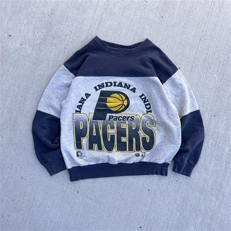 Vintage 90s Indiana Pacers NBA Sweatshirt Cut tag,... - Depop