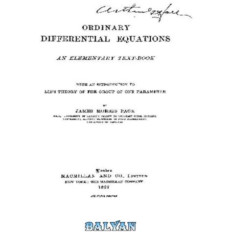 خرید و قیمت دانلود کتاب Ordinary Differential Equations ترب