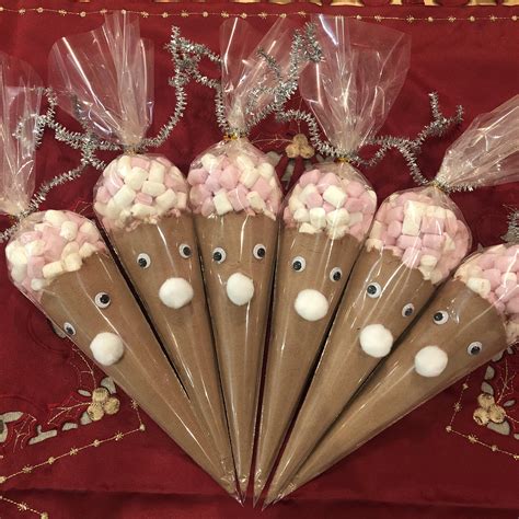 Reindeer Malty Hot Chocolate And Marshmallow Cone