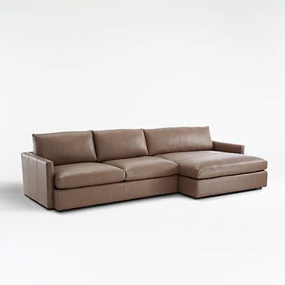 Leather Sofa Chaise Lounge | Baci Living Room