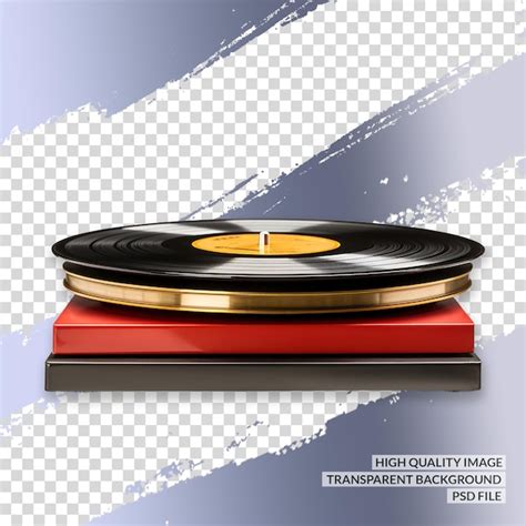 Modèle De Disque Vinyle 3d Clipart Png Fond Isolé Transparent PSD Premium