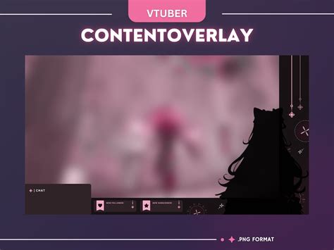 Pink Lotus Vtuber Overlay Pack Sakura Minimal Dark Theme Etsy M Xico