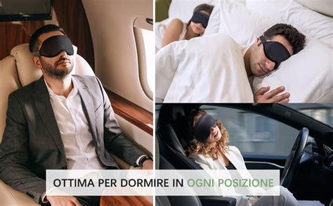 Kumgim Mascherina Per Dormire Donna Uomo Maschera Da Notte Occhi Benda