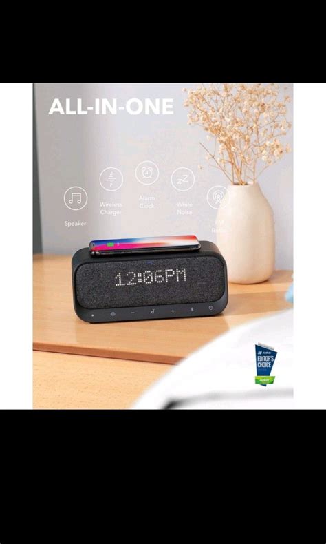 Soundcore By Anker Wakey Bluetooth Speaker With Wireless Charger Alarm