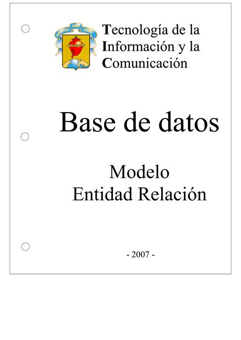 Base De Datos Modelo Entidad Relacion Pdf