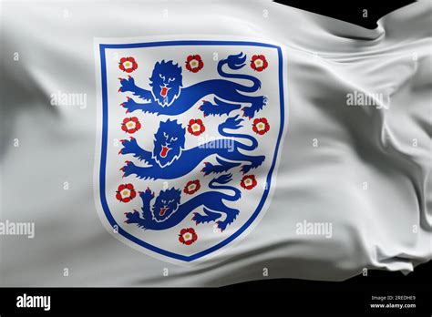 LONDON, UK - July 2023: England national football team logo badge on a ...