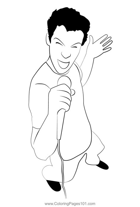 Singing Man Coloring Page For Kids Free Men Printable Coloring Pages