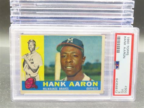 Topps Hank Aaron Psa Milwaukee Braves Vg Ebay