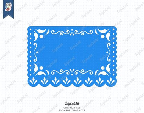 Papel Picado Frame Svg Papel Picado Banner Cinco De Mayo Etsy Canada