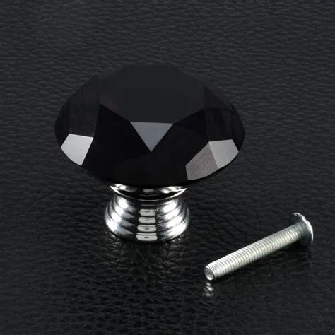 40mm Crystal Knobs Kitchen Cabinet Knobs And Handles Diamond Shape Furniture Door Handles Glass