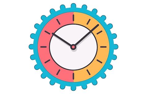 Icono De Reloj En Temporizador De Estilo Plano En Fondo De Color