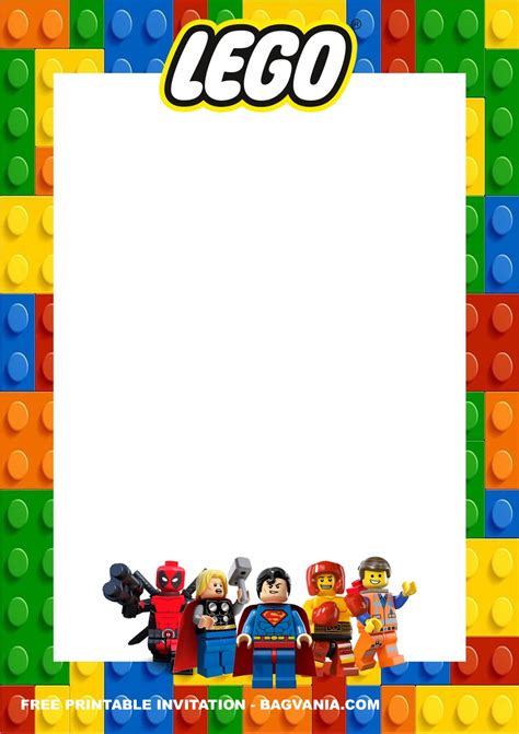 Lego Invitation Template Free Martin Printable Calendars