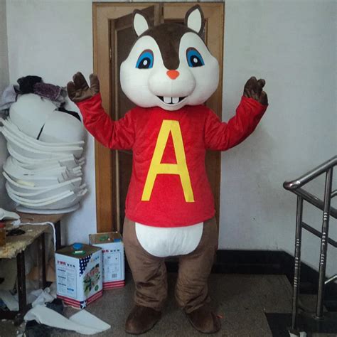 Hot Selling Adult Cute Alvin Squirrel Mascot Costume Red Fox Brand New