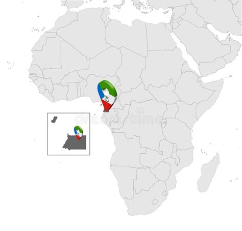 Lage Karte Von Quatorialguinea Auf Der Karte Afrika D Republik