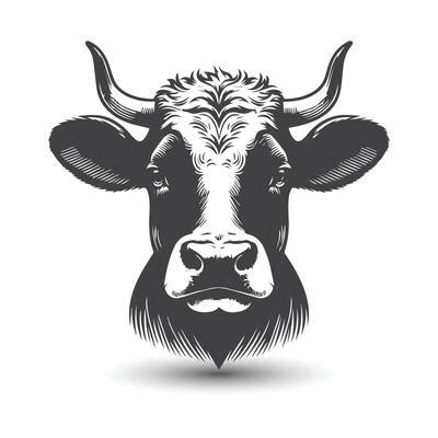 Cow Head Drawing Vector Art, Icons, and Graphics for Free Download