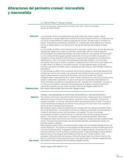 Alteraciones Del Per Metro Craneal Microcefalia Y Macrocefalia