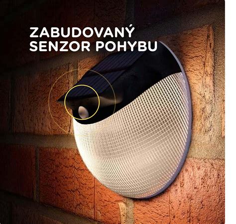 Solárne LED osvetlenie na stenu s pohybovým senzorom ECOprodukt