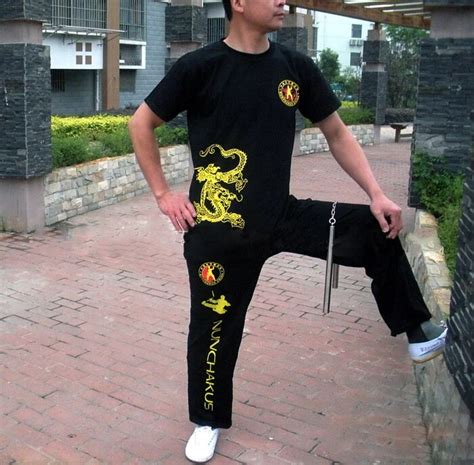 Conjuntos De Ropa De Algodón De Wing Chun Uniforme De Nunchaku Jeet