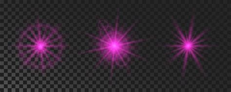 Premium Vector | Set of purple glowing sparkling stars