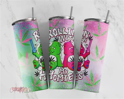 Care Bear Weed Rolling With My Homies 420 Cannabis 20oz Etsy