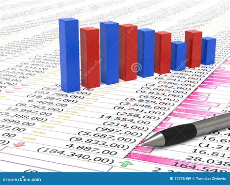 Tableur Et Crayon Lecteur Illustration Stock Illustration Du Financier