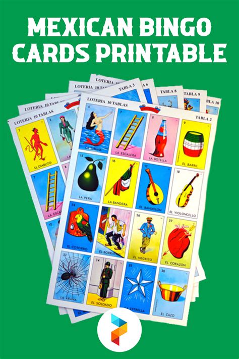 Mexican Bingo Cards Printable Bingo Cards Printable Loteria Cards