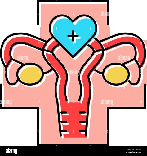 Reproductive Health Gynecologist Color Icon Vector Illustration Stock