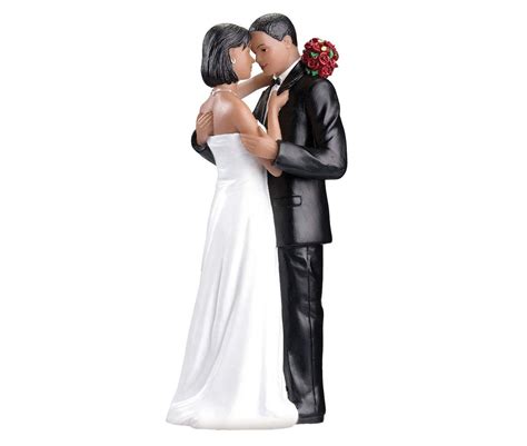 African American Bride Groom Wedding Cake Topper CC114BDJ5RX