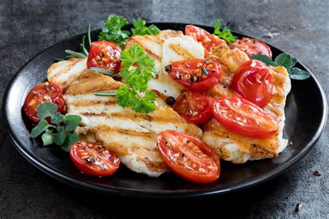 Halloumi K Se Mit Gegrillten Tomaten