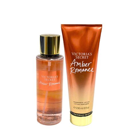 Set Victorias Secret Crema Y Body Locion Amber Romance Regala Lujo