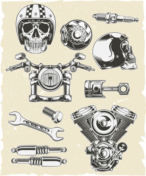 Motorcycle Parts Vector At Vectorified Collection Of Motorcycle