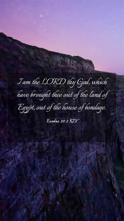 Exodus Kjv Mobile Phone Wallpaper I Am The Lord Thy God Which