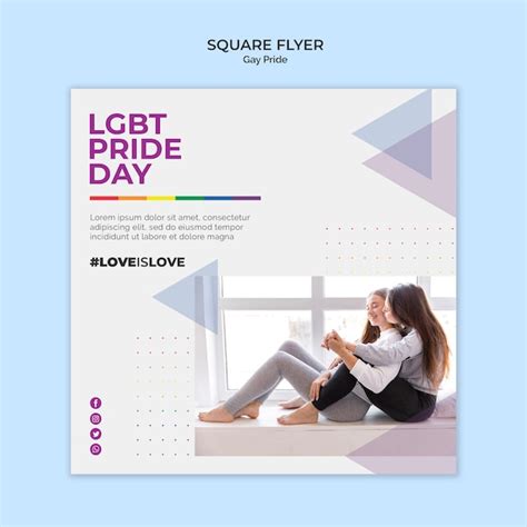 Free Psd Gay Pride Square Flyer Style