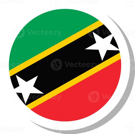 Saint Kitts And Nevis Flag Circle Shape Flag Icon 16707549 Png