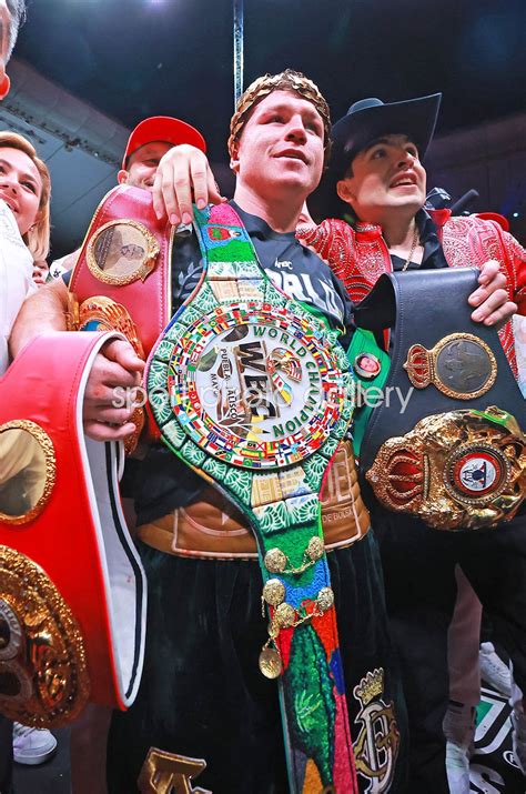 Canelo Alvarez celebrates Super Middleweight Championship Belts 2023 ...