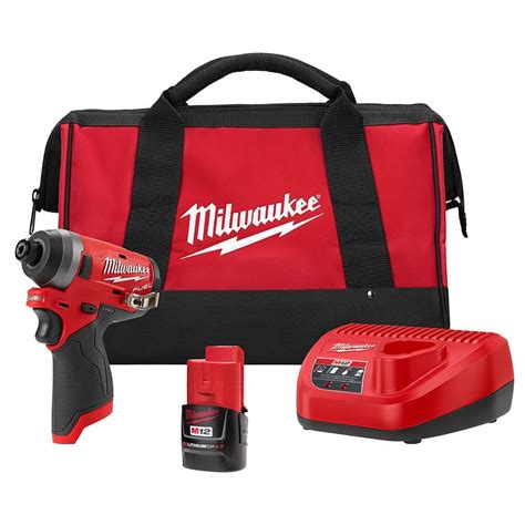 Milwaukee Tool M12 Fuel 12v Li Ion Brushless Cordless 1 4 Pouce Hex Impact Driver Kit W C