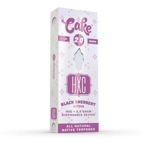 Cake Hxc Disposable Vape Pen Black Sherbert G Dr Ganja